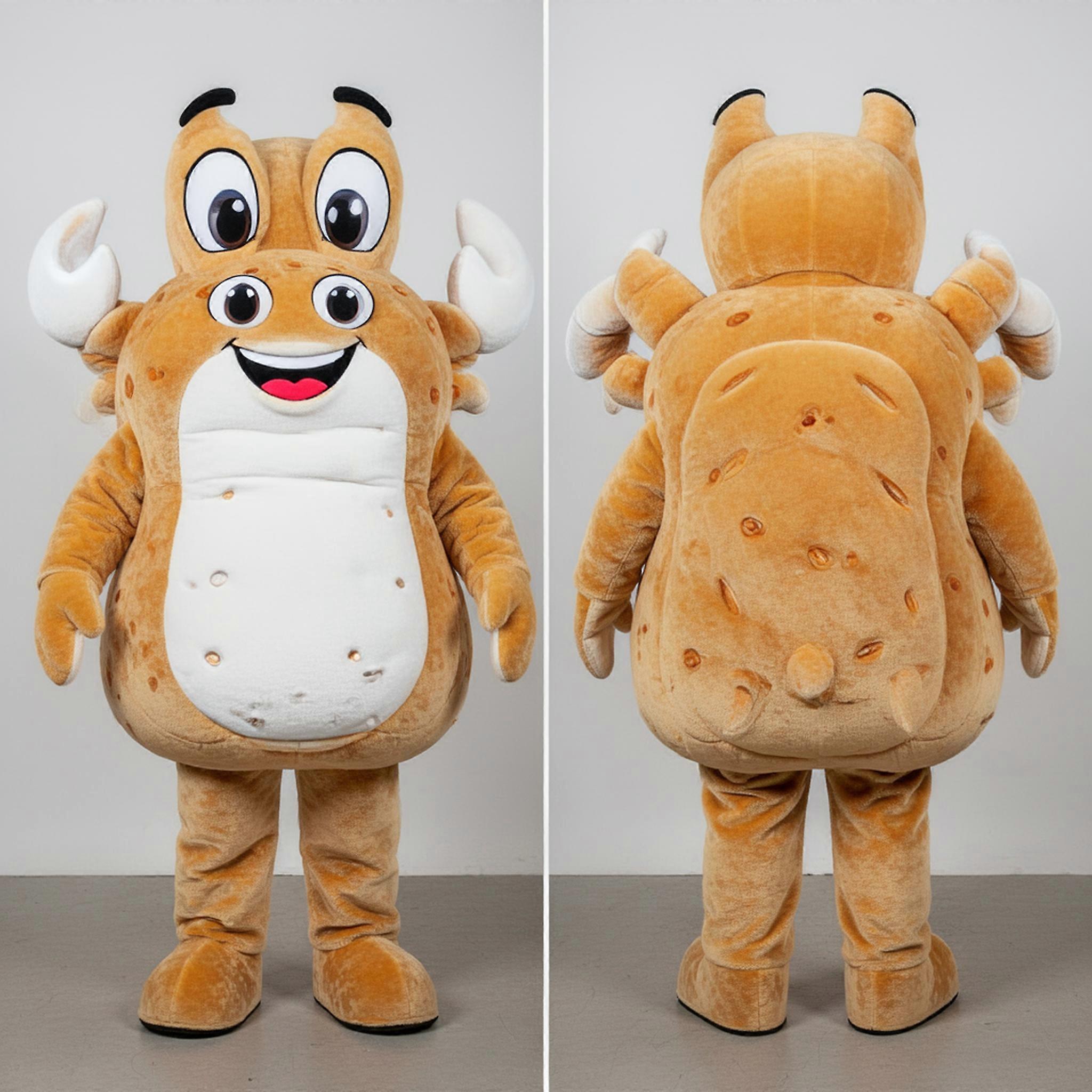 MASTICOT Tan Plush Crab Cakes Mascot