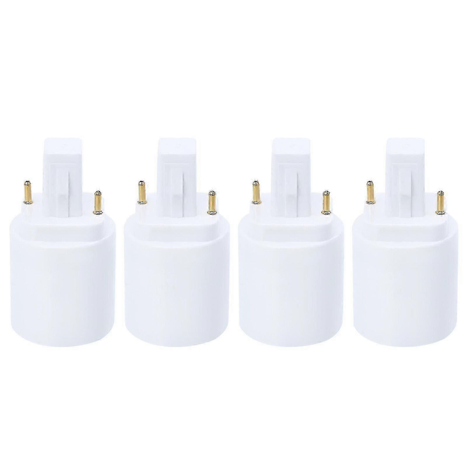 4pcs G24d To E27 2 Pin Professional Light Bulb Socket Adapter Light Holder