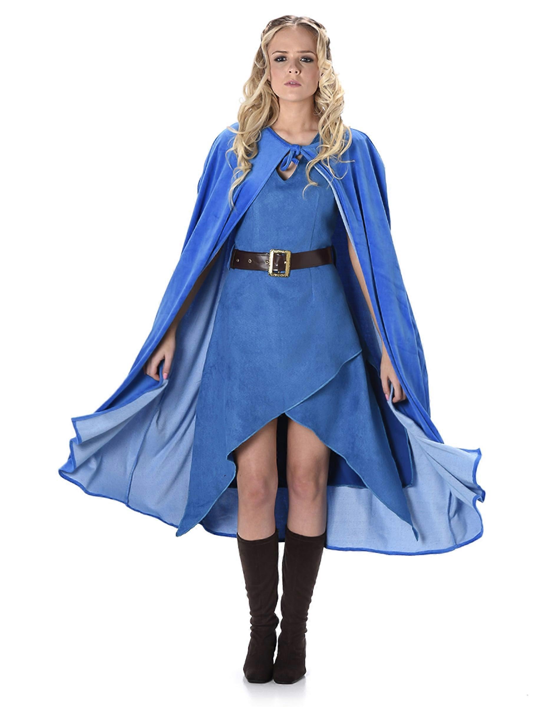 Women's blue medieval warrior costume