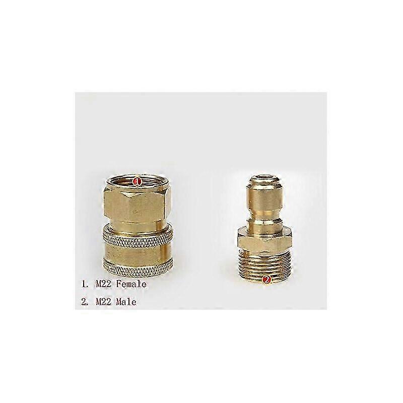 M22 - Brass quick connectors compatible with pressure washer