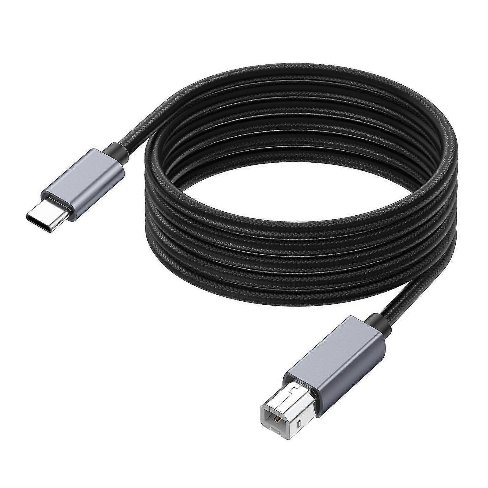 USB C To B 480Mbps Shielded Printer Cable