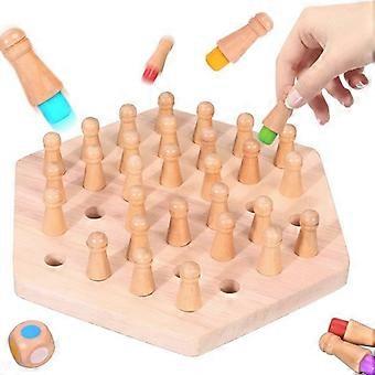 21 x 19 cm, Memory-Spiel aus Holz, Schachspiel, Memory-Spielstab, Montessori-Spielzeug, Memory-Spiel, Schachspiel, Memory-Spiel