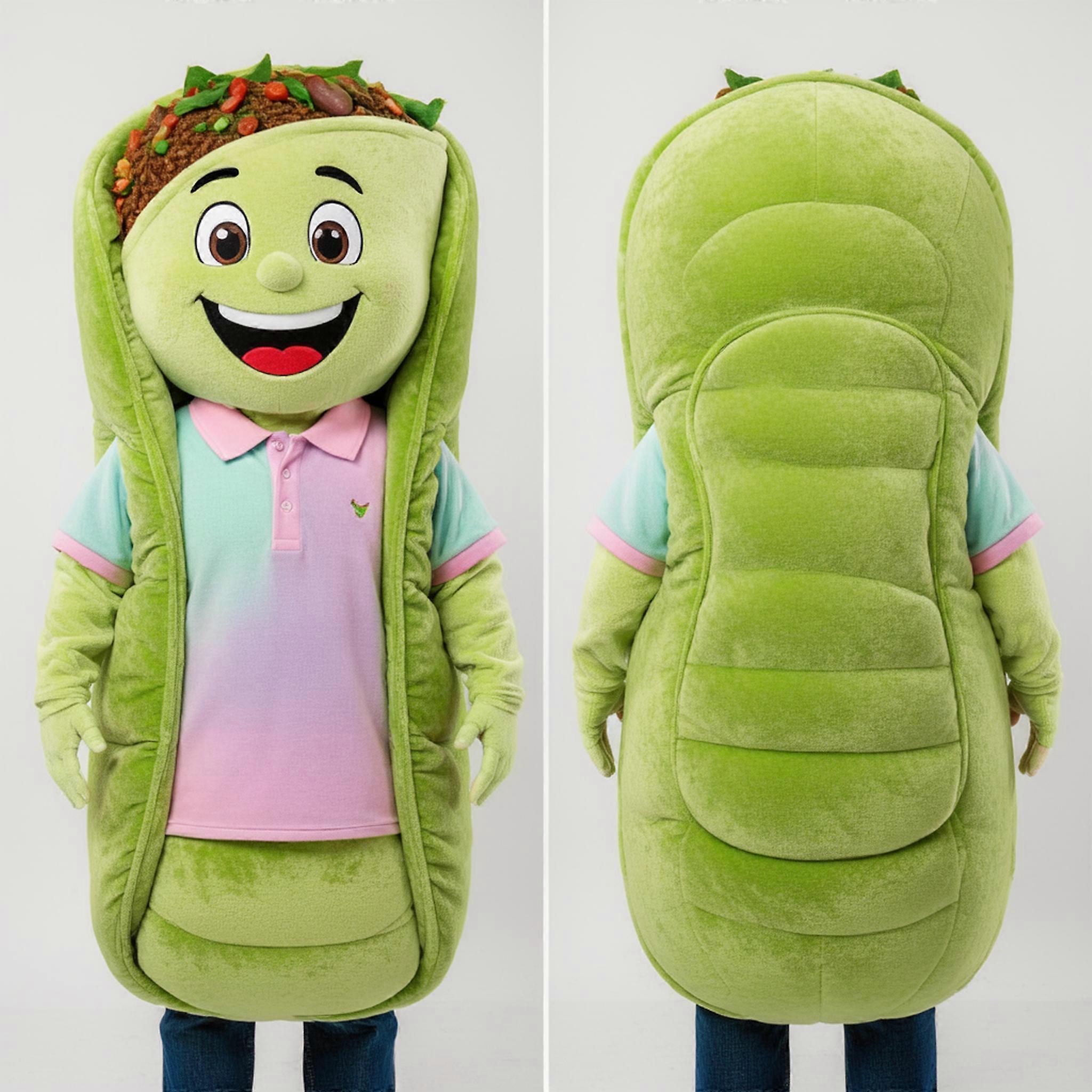 MASTICOT Lime Green Rounded Enchiladas Mascot