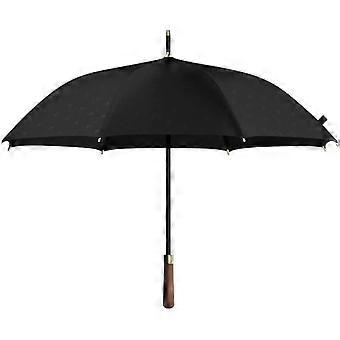 Windproof Golf Umbrella with Wooden Handle, Large Automatic OneHand Opening, DoubleLayer Canopy