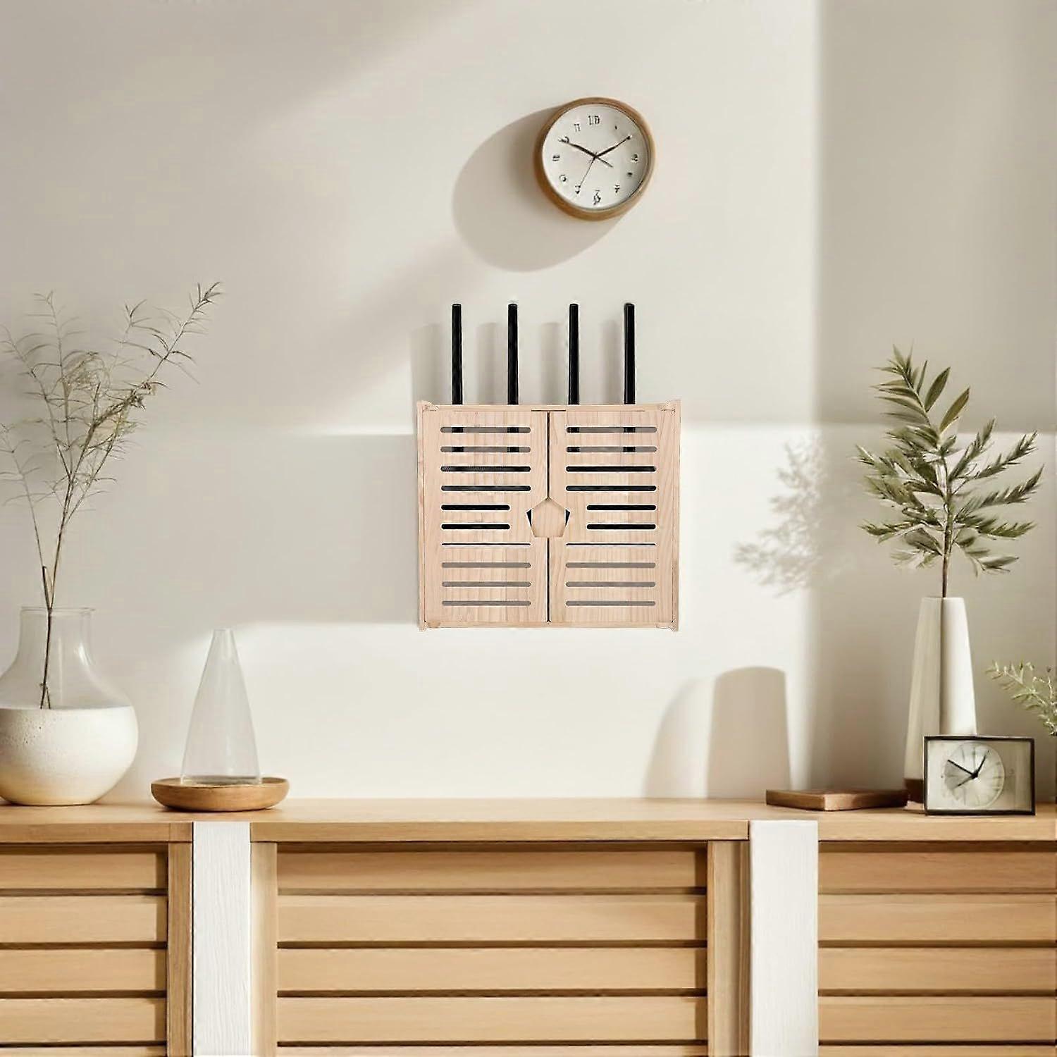 Wifi Router Shelf Cabinet, 2 Layer Wall Mounted Storage Box