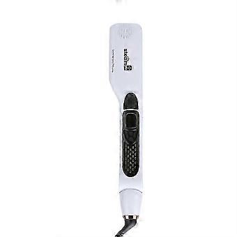 Professionele stoomstijltang voor kapsalons, nano-titanium keramische stoomstijltang met verwisselbare kam, EU-stekker, wit, model EP-WHBYV.