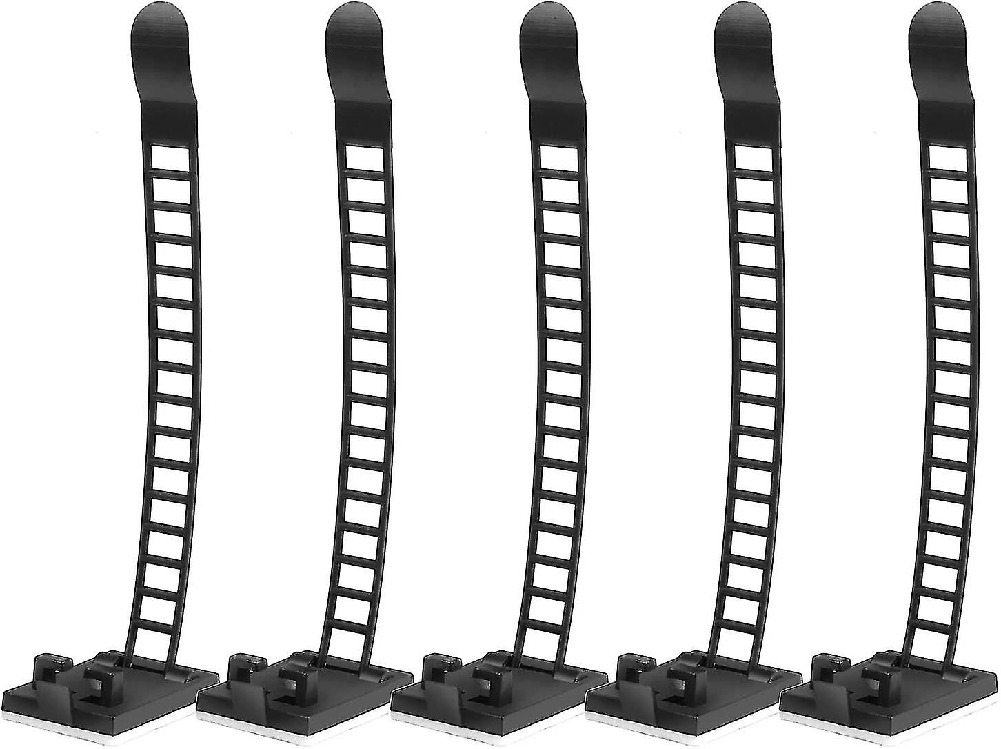 100pcs Self Adhesive Nylon Cable Ties Adjustable Cable Clips With Optional Screw Cord Clips For Wire Management