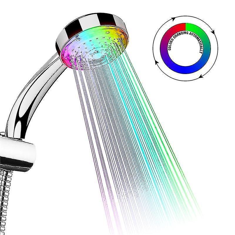 7-colour Led Shower Head High Turbo Pressure Temperature Sensor Bath Sprinkler