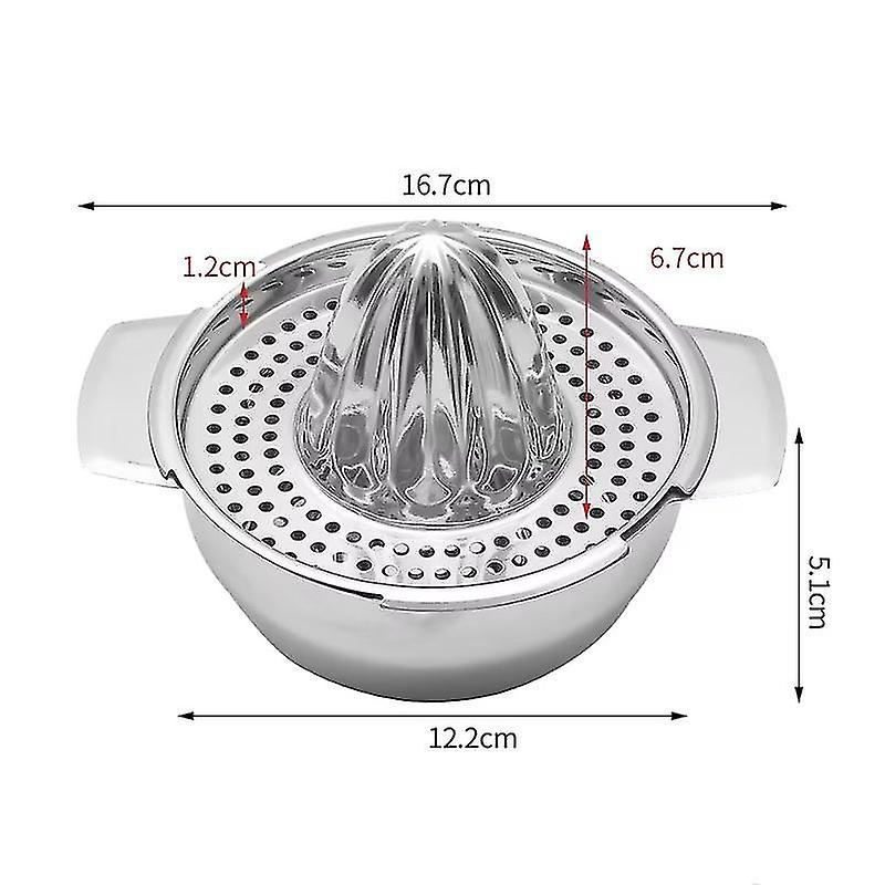 Duofan Manual Citrus Juicer With Bowl & Strainer - Multi-Function Lemon Squeezer & Cheese/Ginger Grater