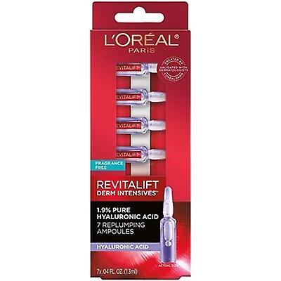 欧莱雅 Revitalift Derm Intensives 1.9% 纯透明质酸 7 支焕肤安瓿 7x0.4 盎司/1.3 毫升
