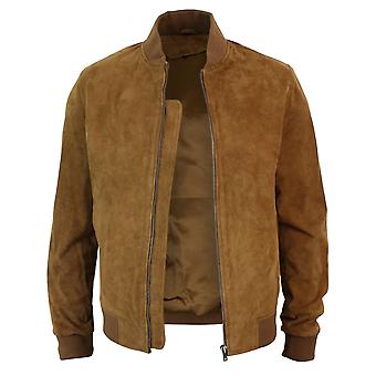 Men's Real Suede Leather Varsity Bomber College Jacket Classic