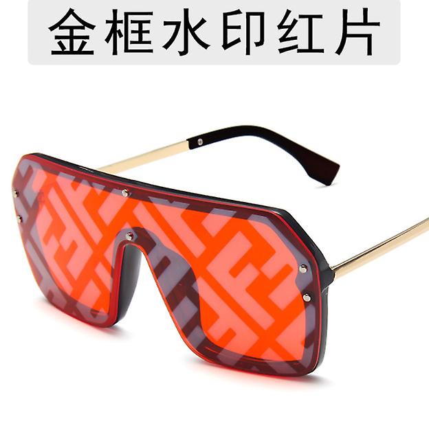 2023 Men's And Women's New Design Fashion One-piece Large Frame Metal Sunglasses High-quality Uv Protection Sunglasses
