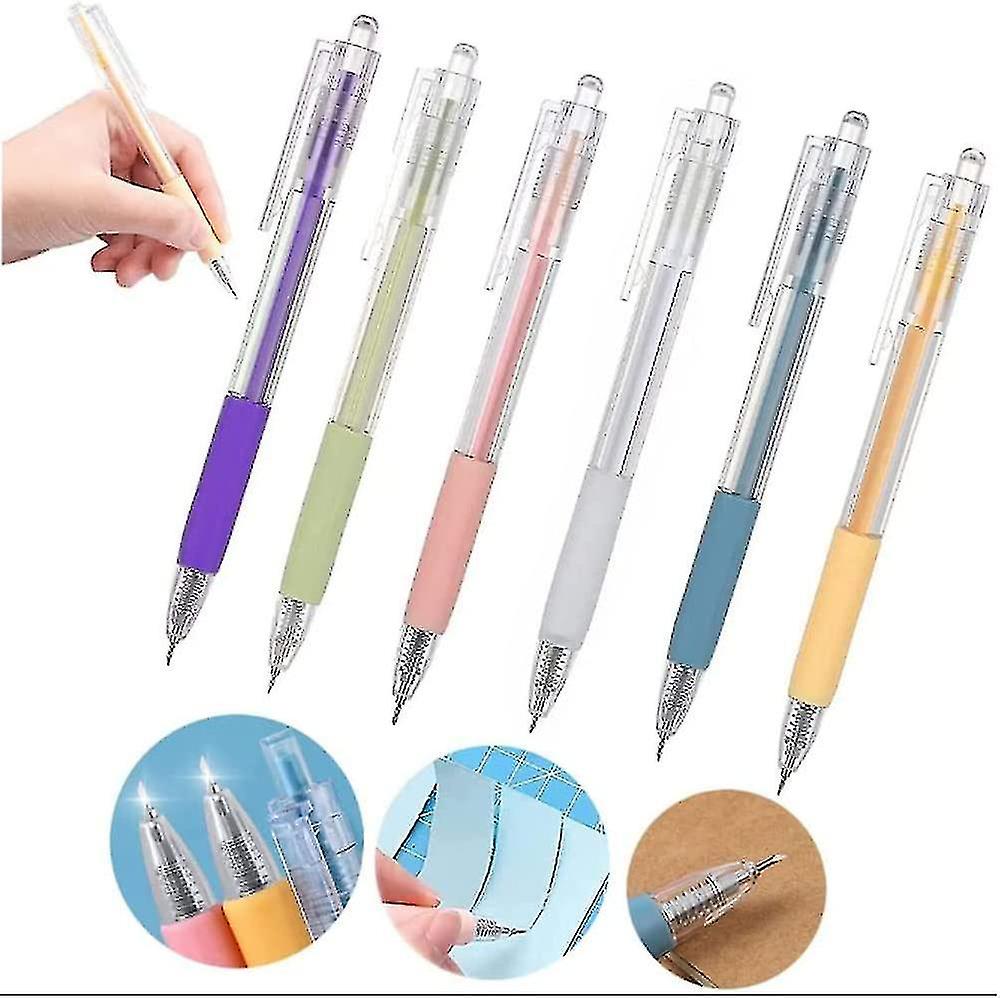 2023 New Cartoon Pattern Student Utility Knife Pen 6 Colors Craft Cutting Tool Paper Pen Cutter Knif