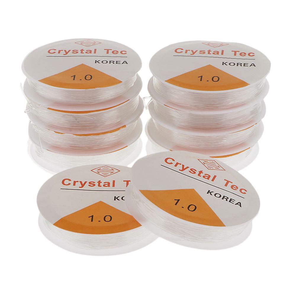 10 Rolls Clear Elastic Bead Thread For Jewelry Making 1.0mm