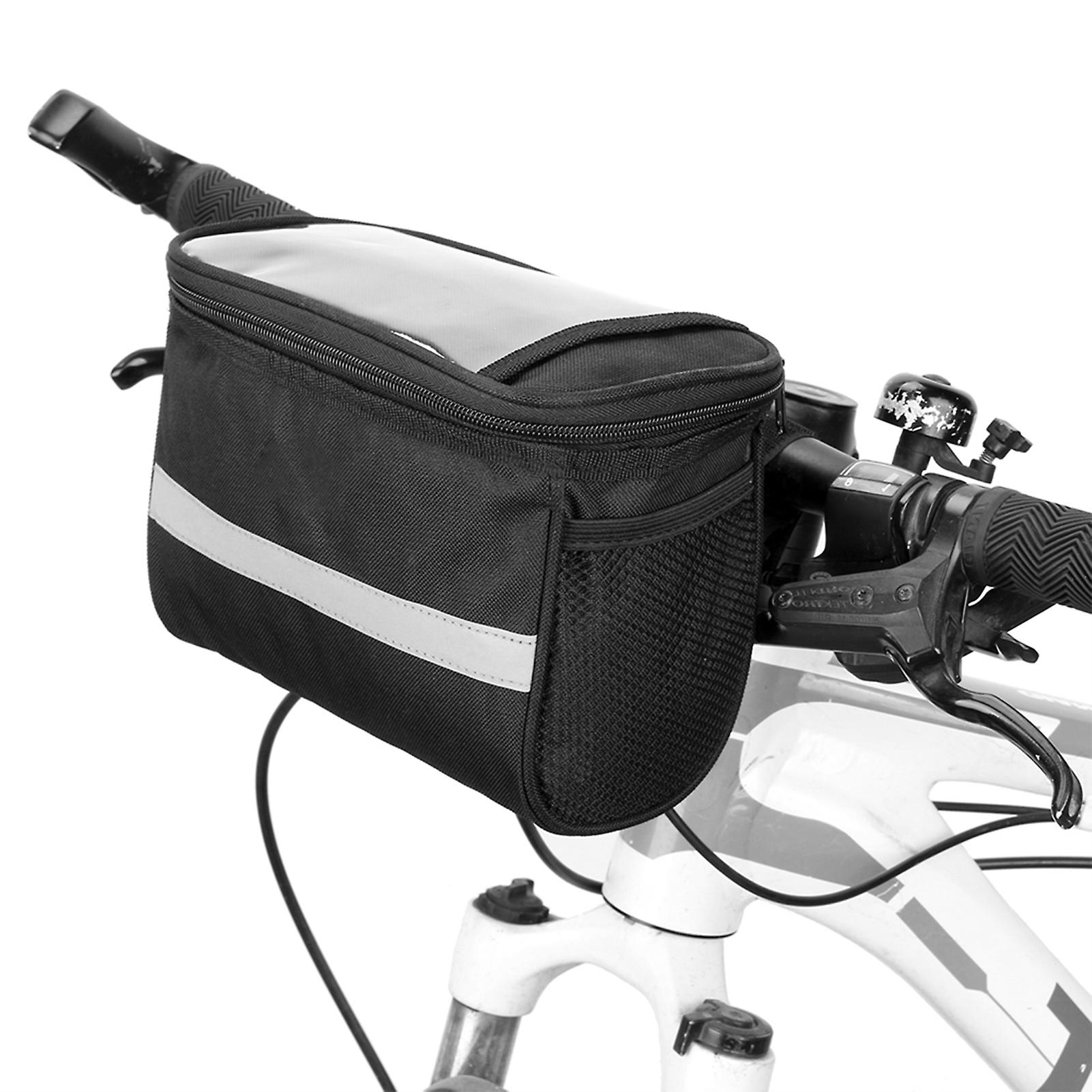 Bicycle Insulated Front Bag Basket Cooler Bag With Reflective Strip