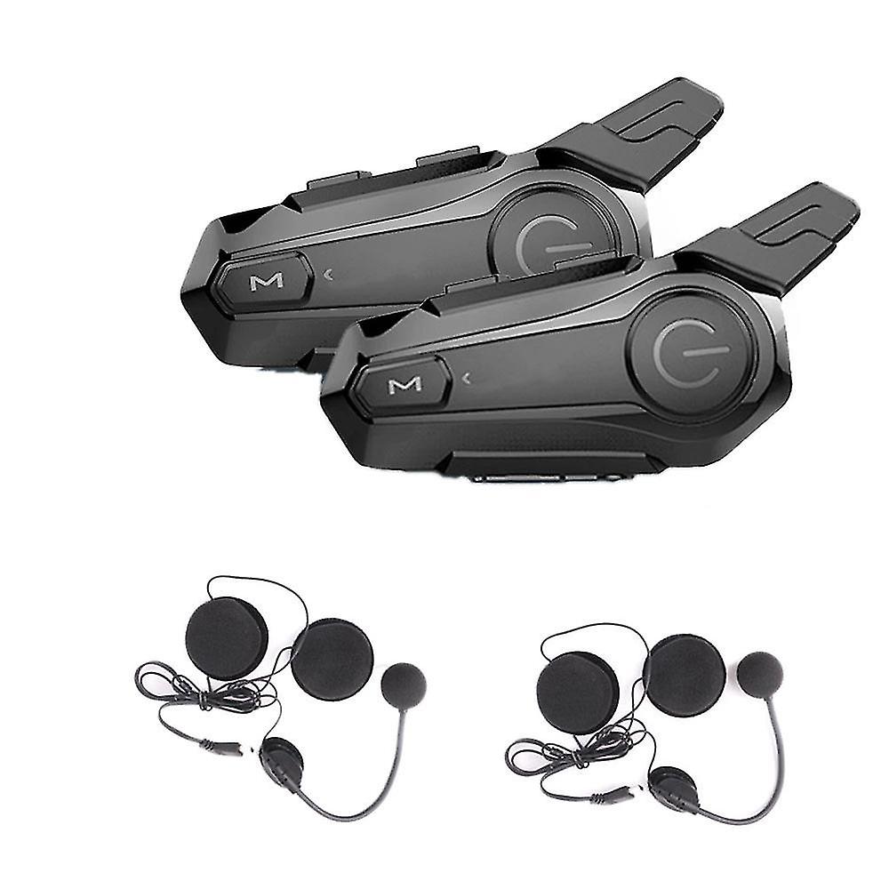 2pcs Bluetooth Intercom Motorcycle Half Helmet Bluetooth Headset for 2 Rider Intercomunicador Wirel