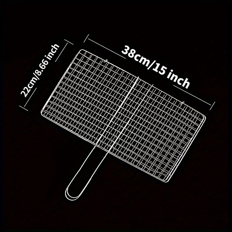 1pc Stainless Steel Grilled Fish Clip Grilled Fish Net Grilled Fish Net Clip Barbecue Net Clip Very Suitable For Outdoor Barbecue Family Gatherin