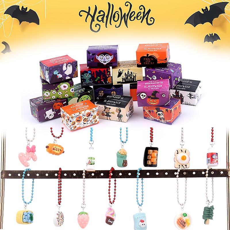1Pc 1:12 Dollhouse Miniature Halloween Surprise Box With Food Pendant Scene Decor