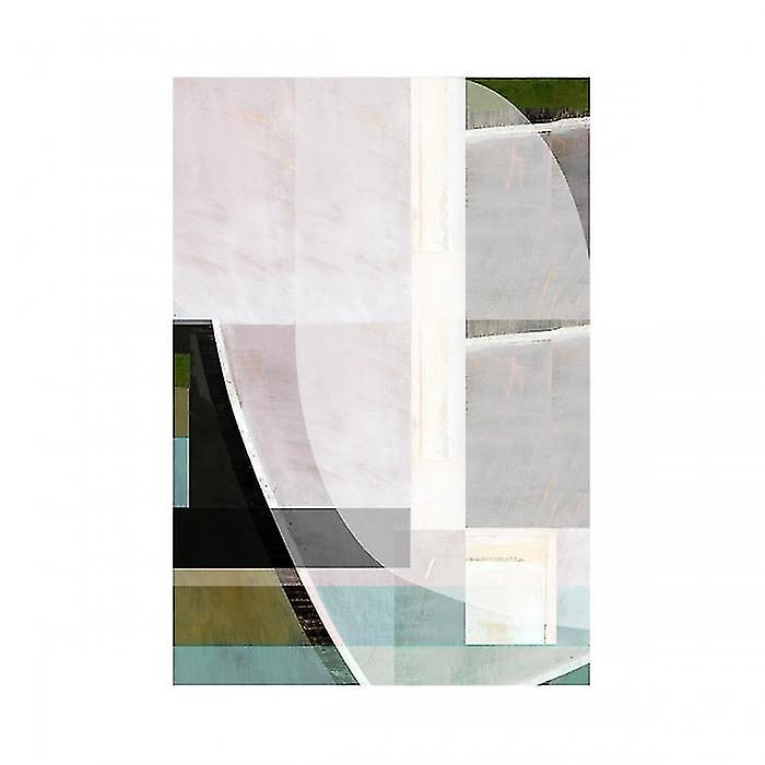 Cartissi Blue Green White Abstract Print