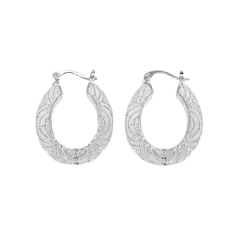 925 Sterling Silver Earrings, Hollow