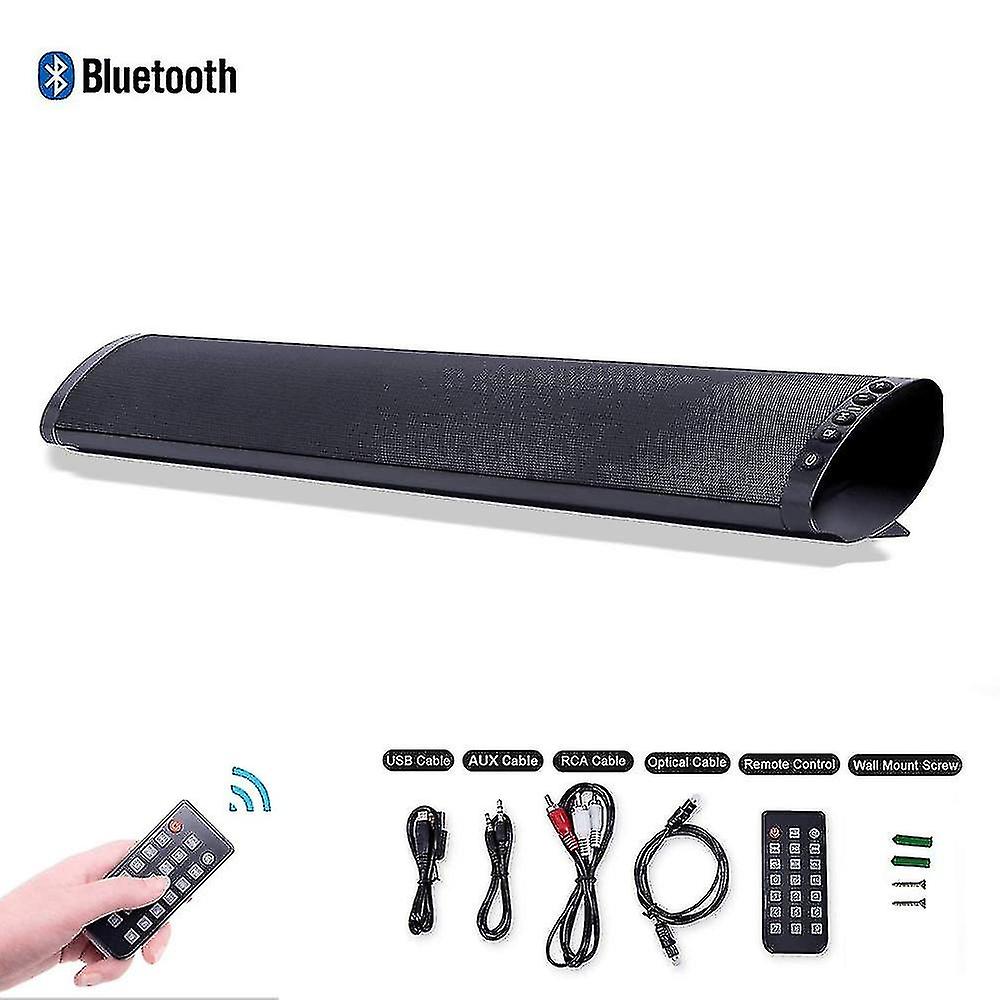 Tv Sound Bar Speaker With Wired Digital Optical Audio Rca Aux Usb Tf Card Input With Remote Bass Ste