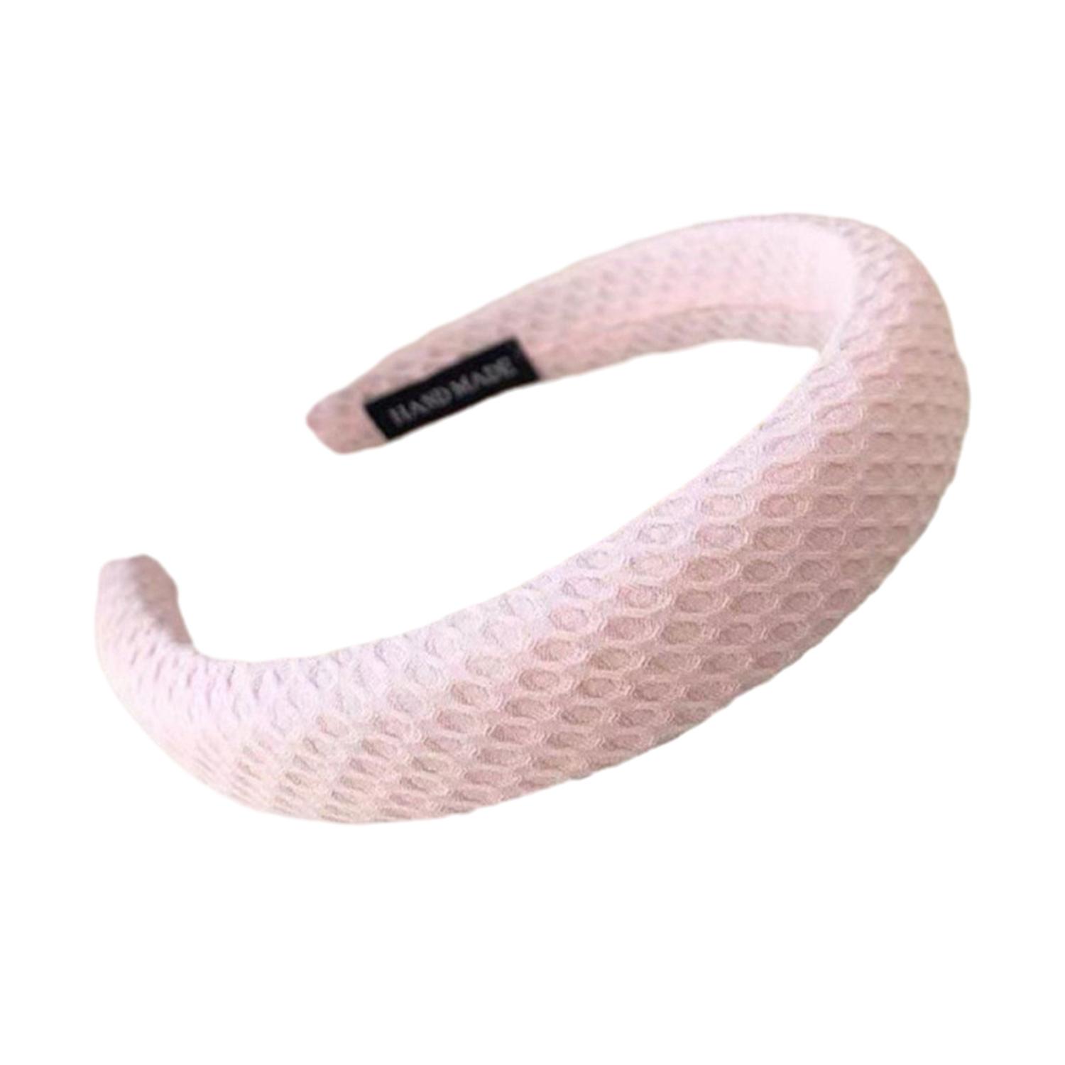 Waffle Hairband Solid Color High Elastic Soft Sponge Full Wrap Versatile Comfortable Stylish Women