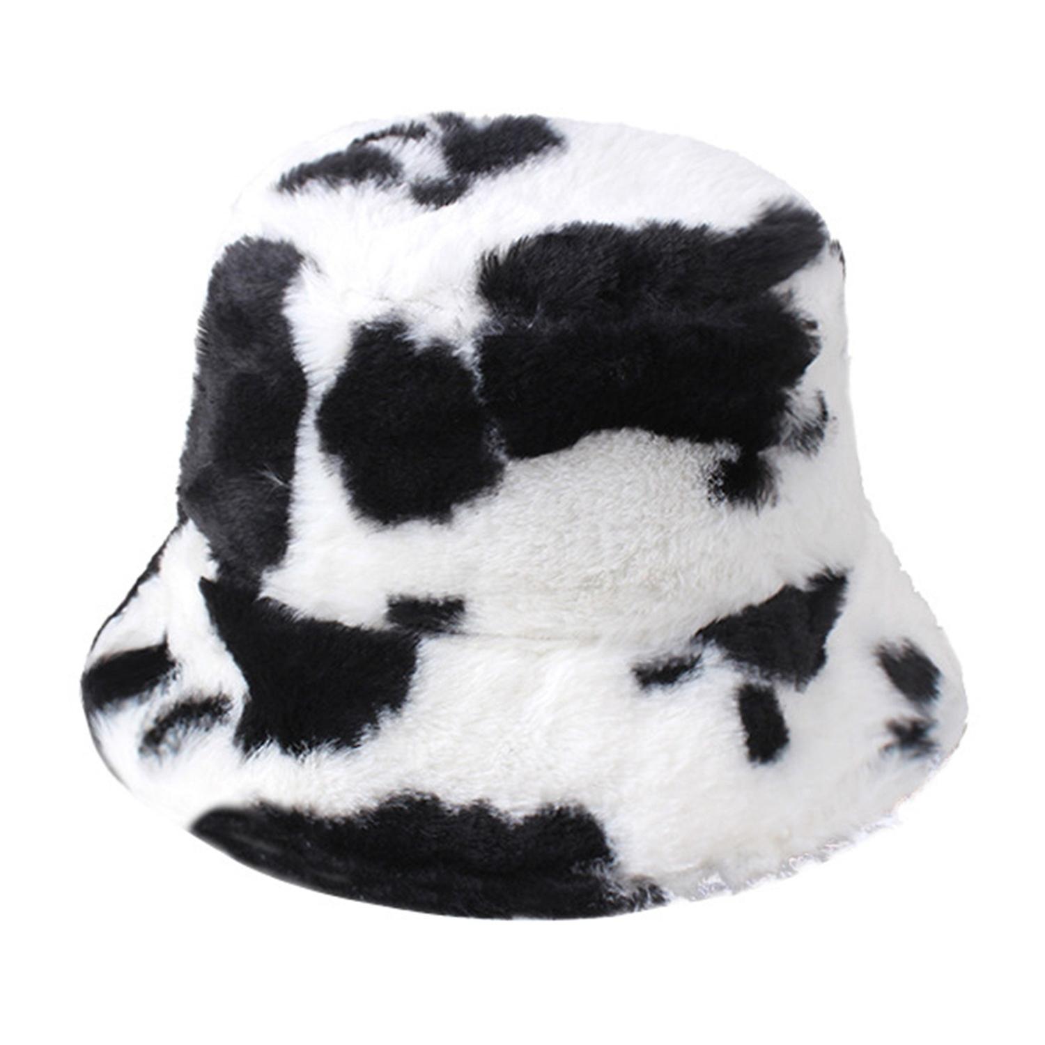 Winter Fisherman Hat Leopard Print Thick Windproof Fixed Strap Cold Resistant Flat Top Color