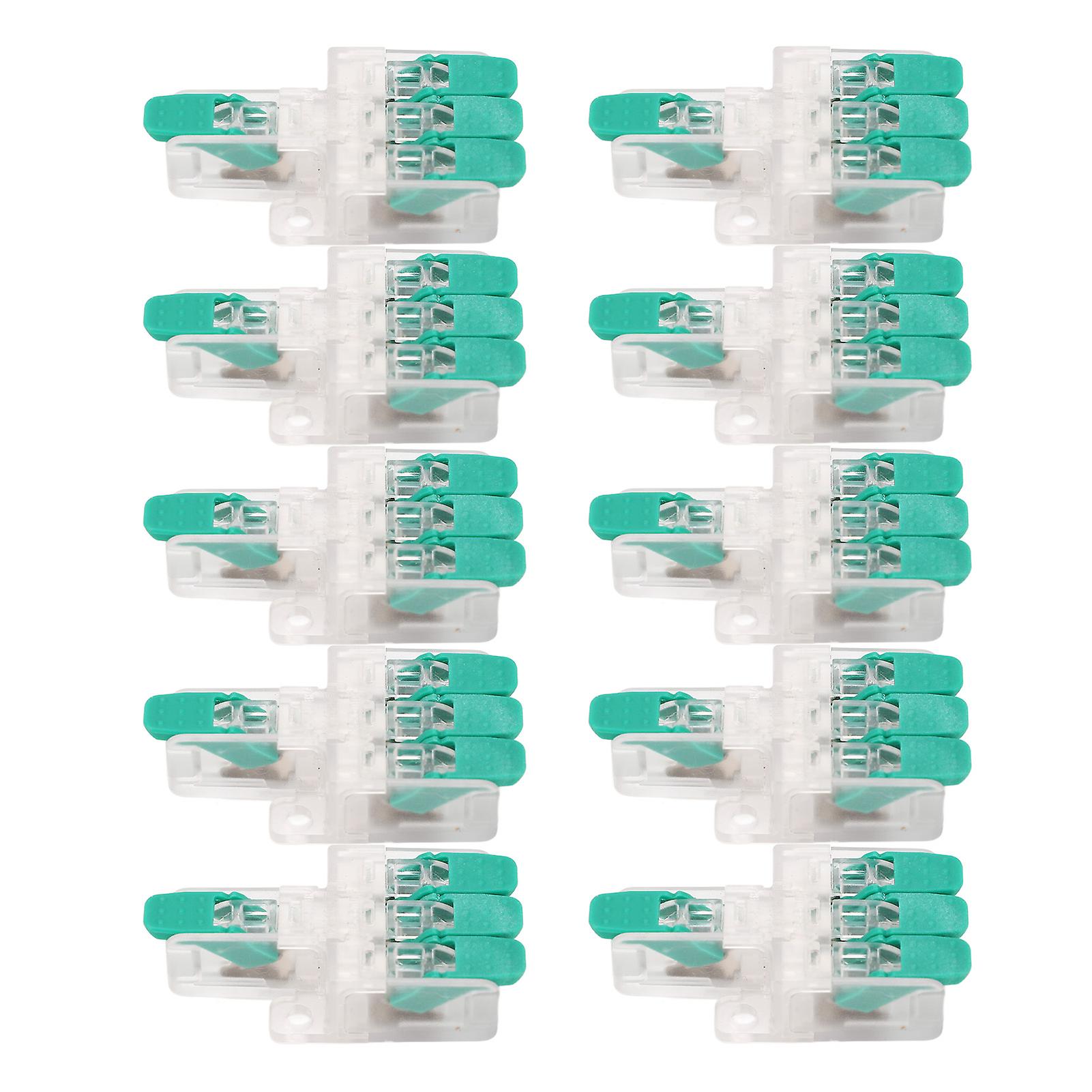 10Pcs Y613G Wire Connectors 1 In 3 Out Flame Retardant for 10-20 AWG Wire 41A 450V