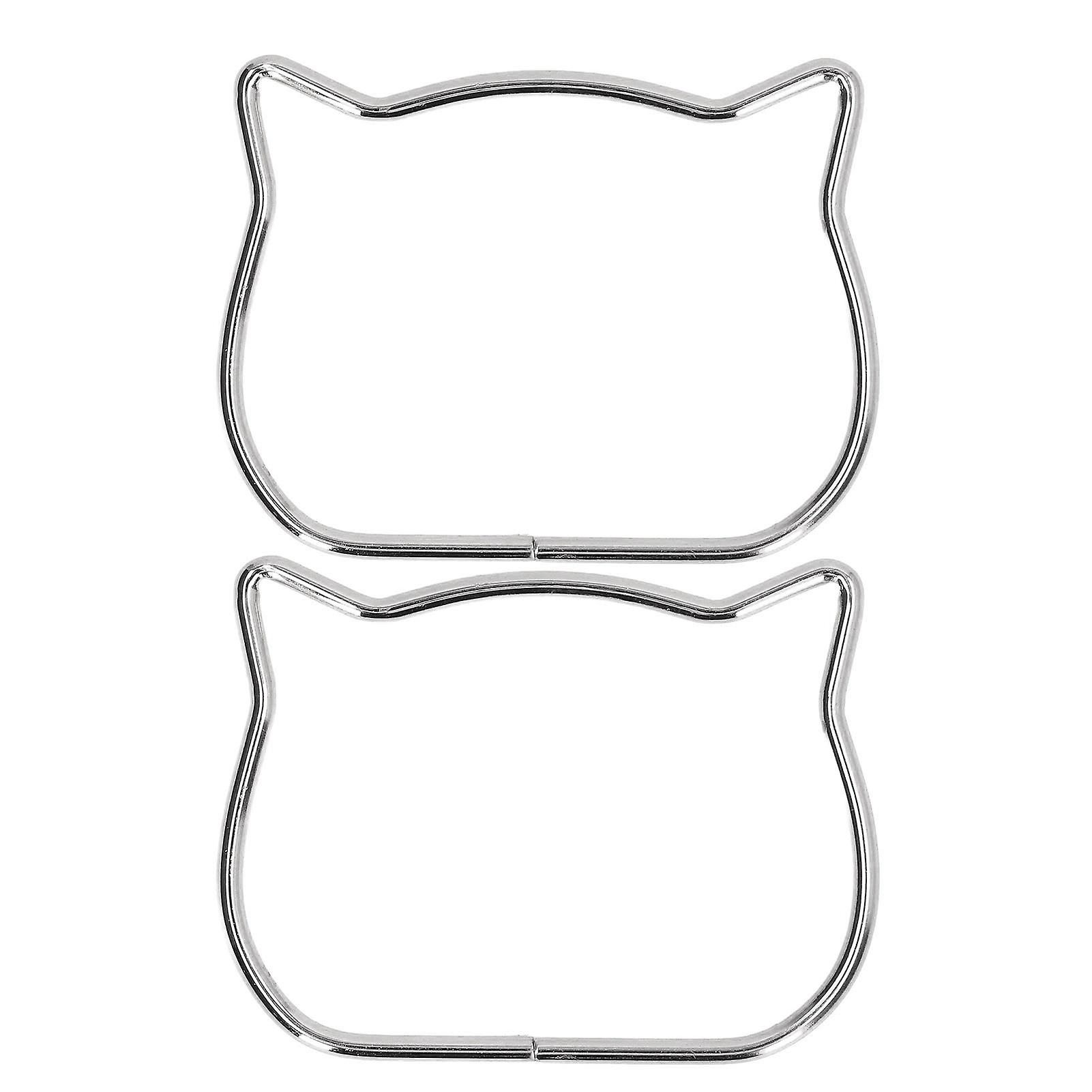Cute and exquisite cat ears handbag handle DIY handbag hardware accessories silver