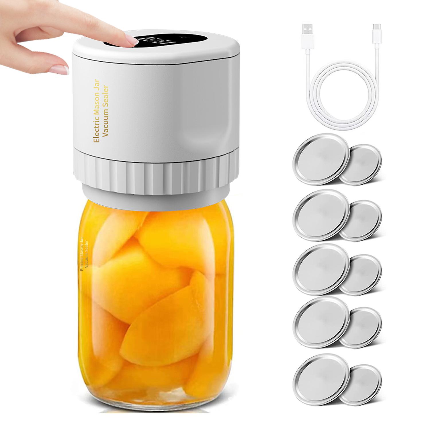 Electric Mason Jar Vacuum Sealer Kit Cordless Automatic Jar Sealer Kit