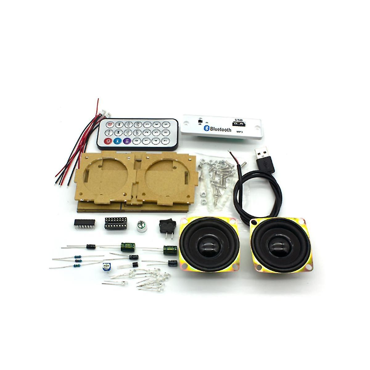 Diy Electronic Kit Bluetooth Speaker Electronics Diy Soldering Project Kit Bluetooth Stereo Speaker