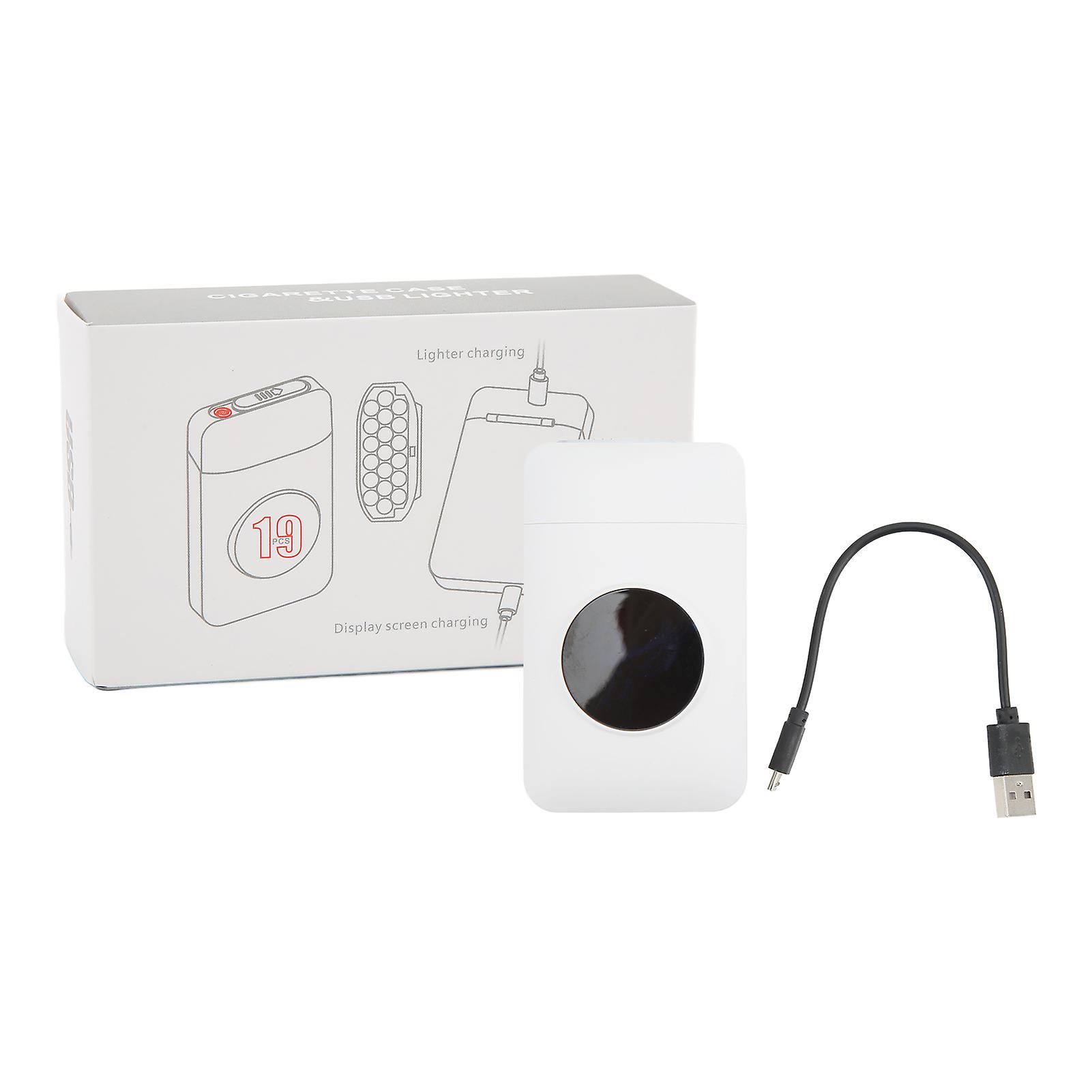 Lighter Cigarette Case Scorpion Pattern USB Charging Multifunction Cigarette Case with Windproof Cigarettes Lighter for Man