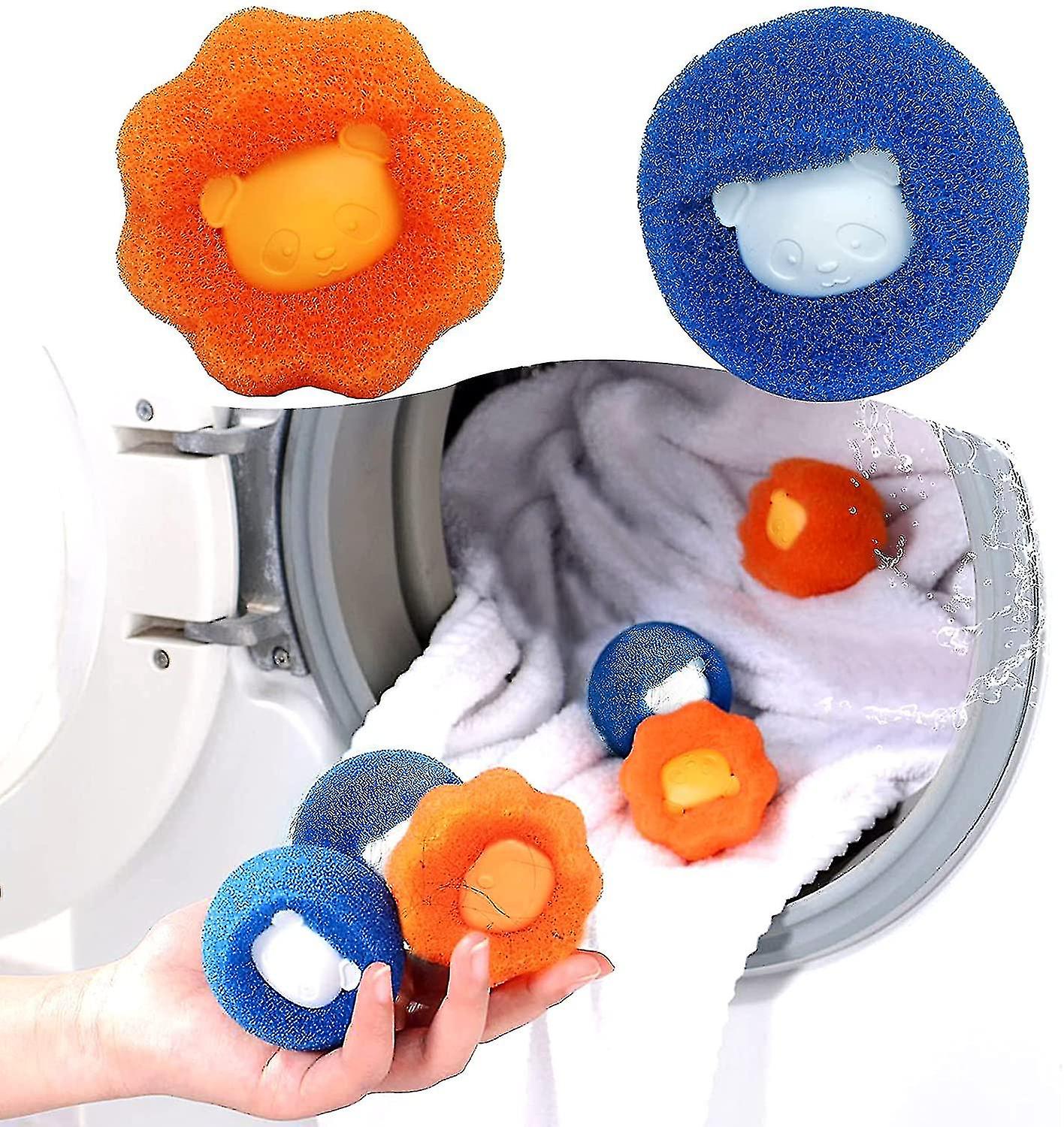 Machine à laver Boule d’épilation, éponge Épilation Machine à laver, Machine à laver Attrape-poils, Absorbe les poils d’animaux et machine à laver