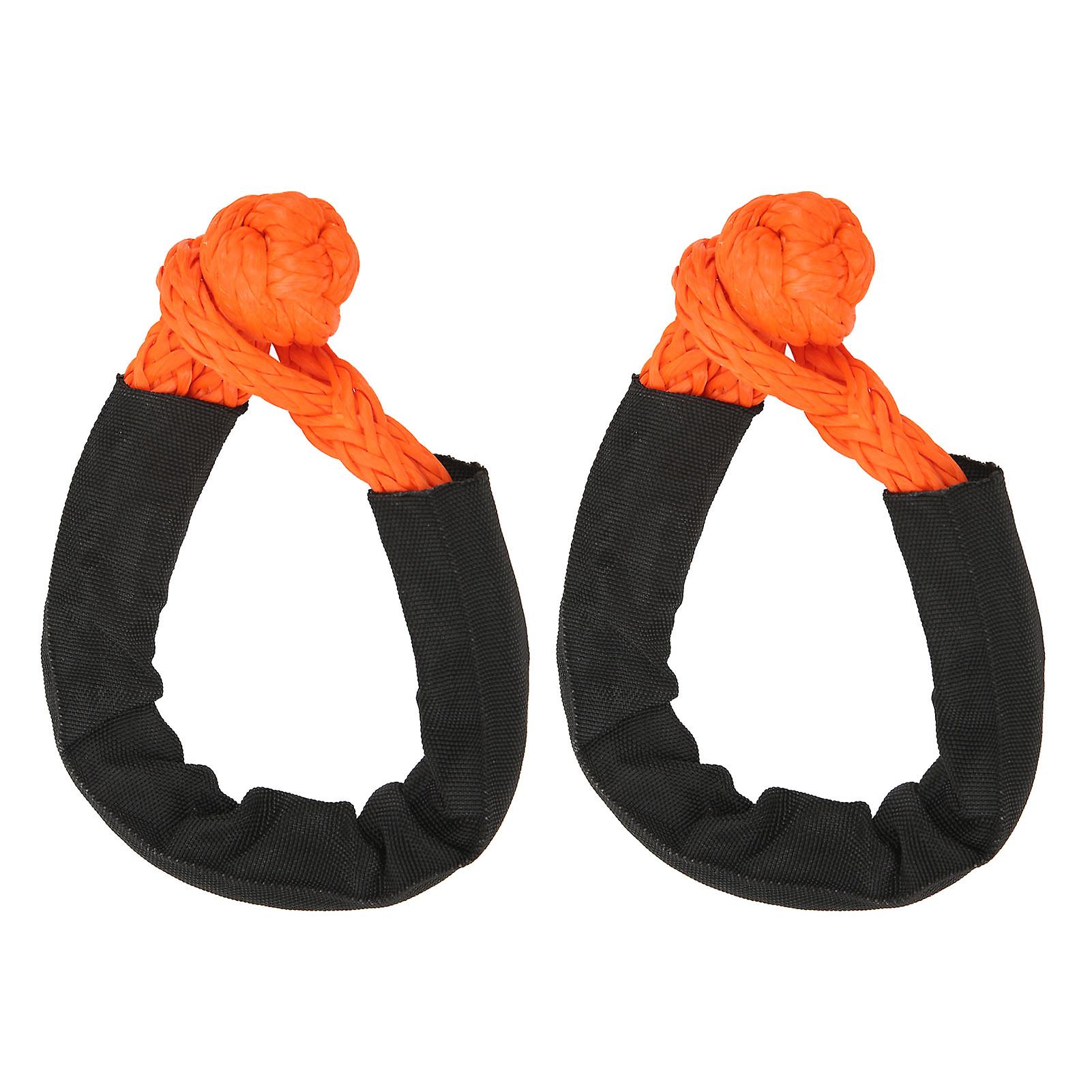 8mm Orange Soft Shackle Recovery Rope Portable Lightweight UV Resistant for Boating Camping Climbing