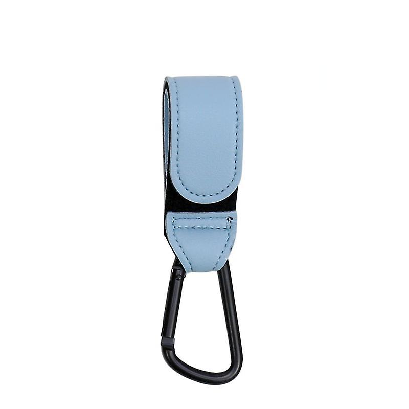 Aluminium Alloy Baby Stroller Hook: Single Piece | 15.8*3.2cm Size | PU Leather Material | Blue Colour