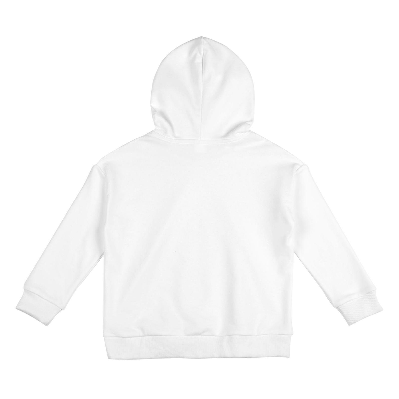 Capuz de algodão congelado para moletons Pullover Kid Unisex Branco