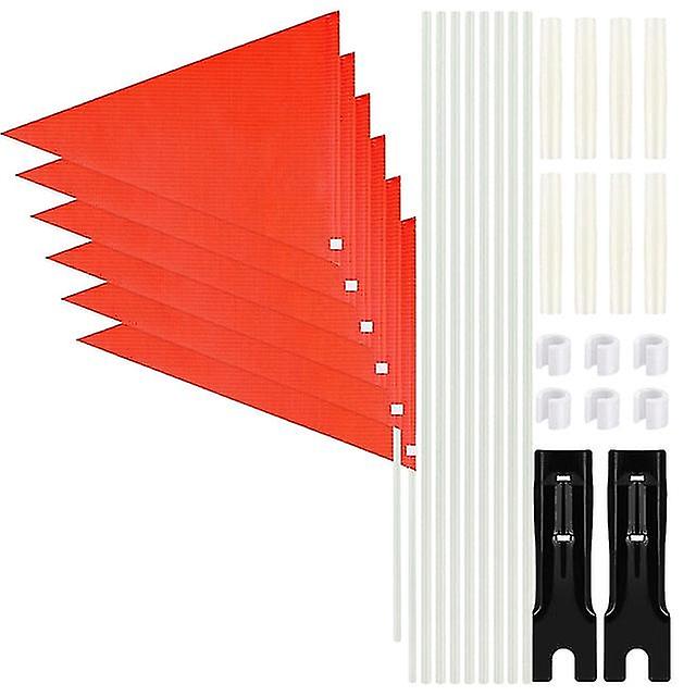 Dropship-bicycle Safety Flag 6 Ft Bike Safety Flag With Pole Waterproof Safety Flag Adjustable Height Pole Cycling Safety Flag