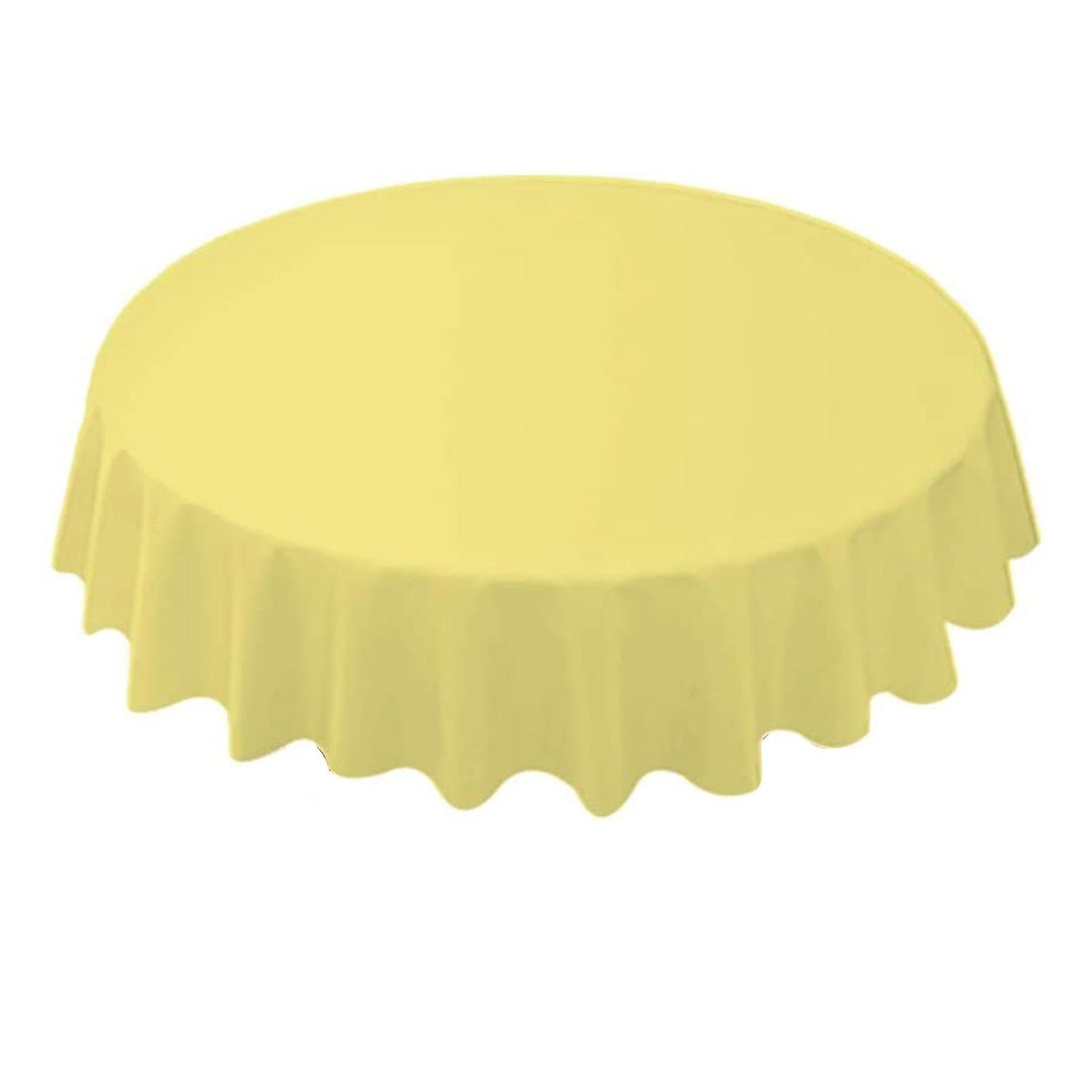 84 Inch Round Tablecloth Simple Disposable Pe Waterproof Thicker Table Cover Fabric For Home
