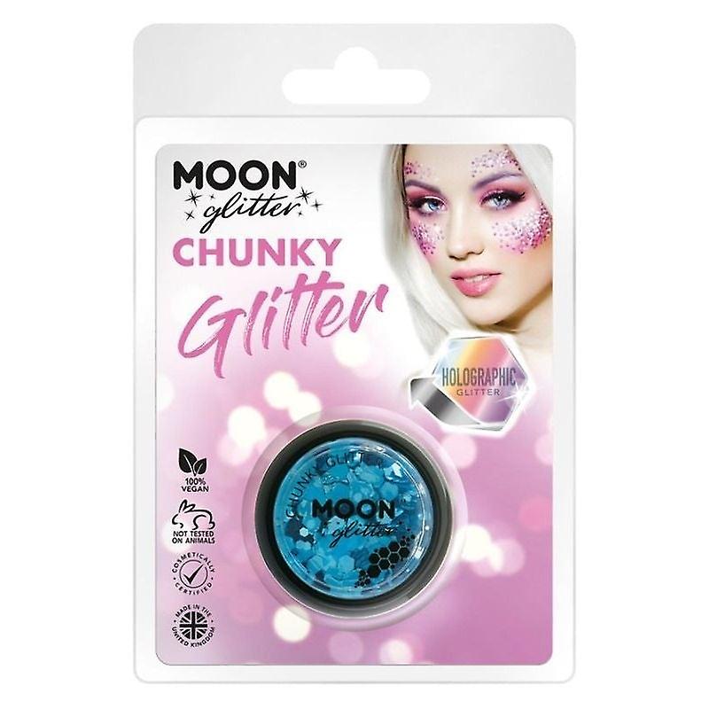 Moon Glitter Holographic Chunky Blue G04663