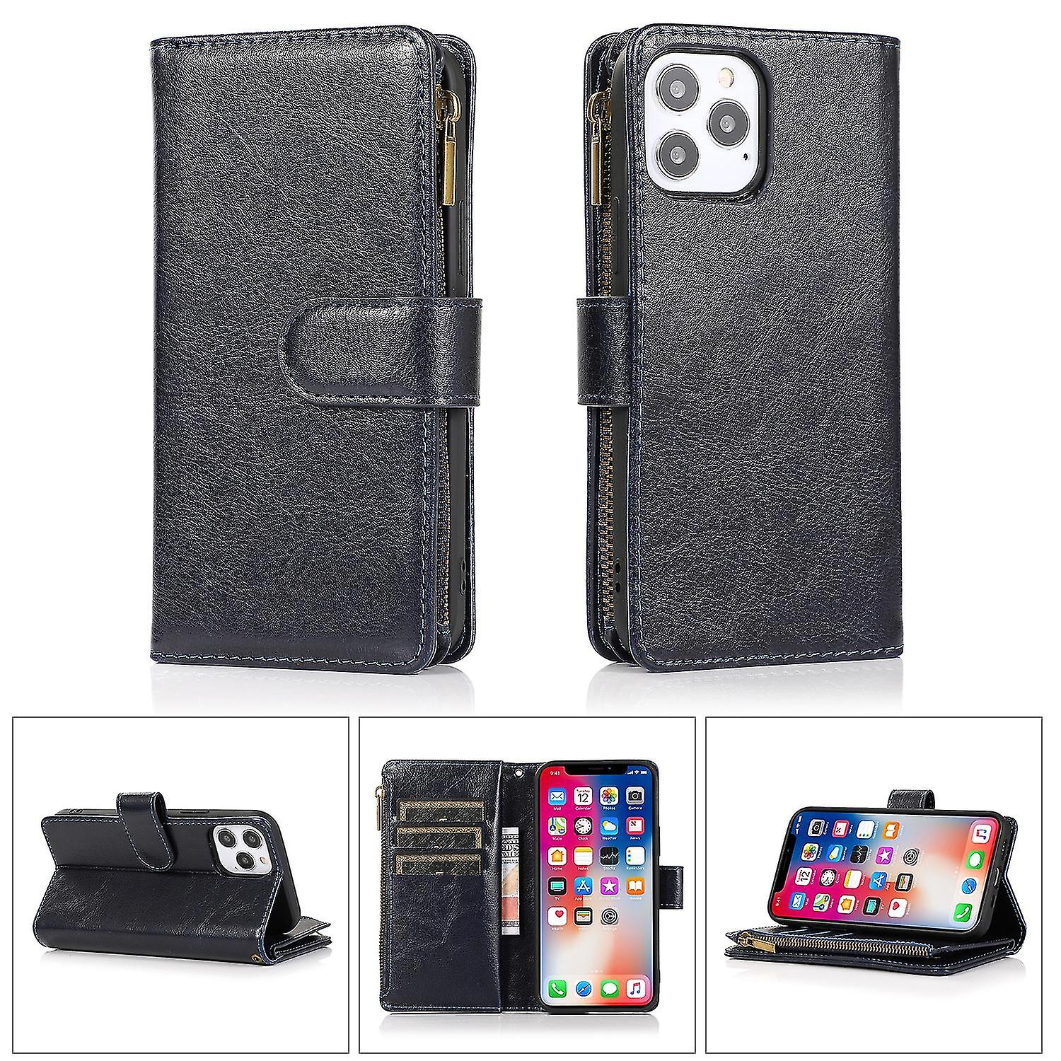 Crazy Horse Texture Leather Case For Iphone 13 Pro Max Black