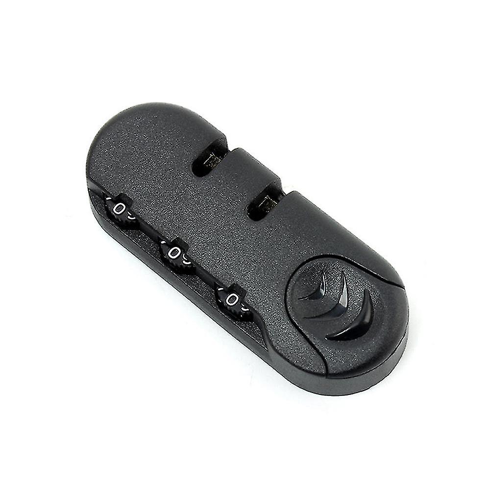 2pcs Black 3 Digit Combination Padlock For Travel Luggage Suitcase Code Lock Fixed Lock Anti-theft