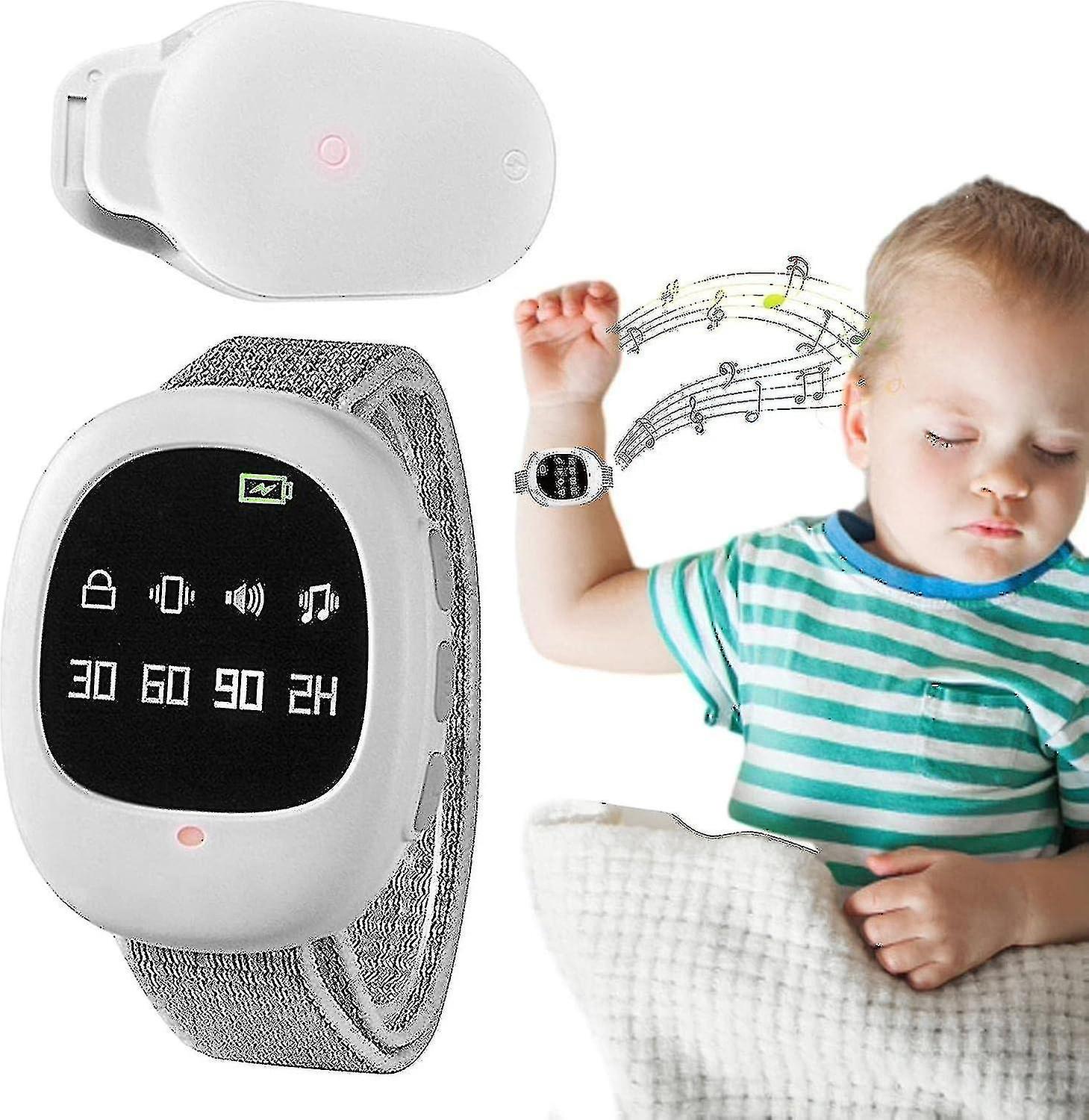 Bettnsser-Alarm fr Kinder, Drahtlose Bettnsser-Alarm-Tpfchen-Trainingsuhr mit 4-Timer-Vibration, sein