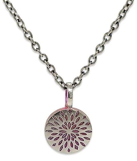 Ti2 Titanium Floral Print Pendant - Pink