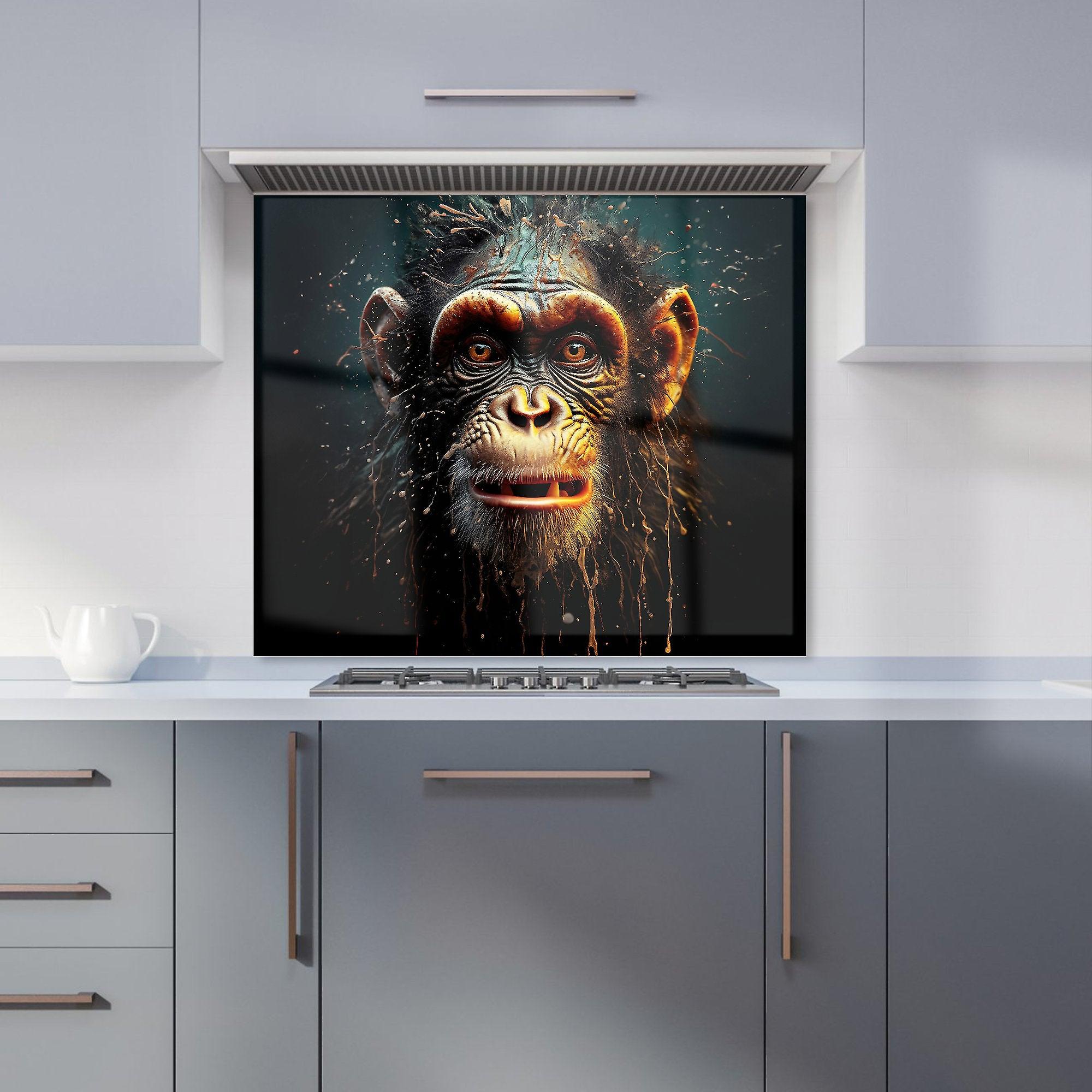 Splashart Monkey Face Kitchen Splashback
