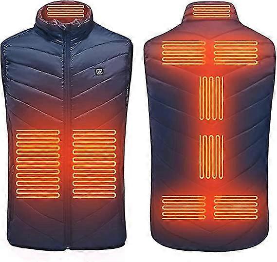 Gilet riscaldato usb, scaldacorpo riscaldato elettrico, giacche riscaldate per uomo / donna, abbigliamento riscaldabile riscaldabile gilet riscaldato, con 3 livelli di impostazioni di calore
