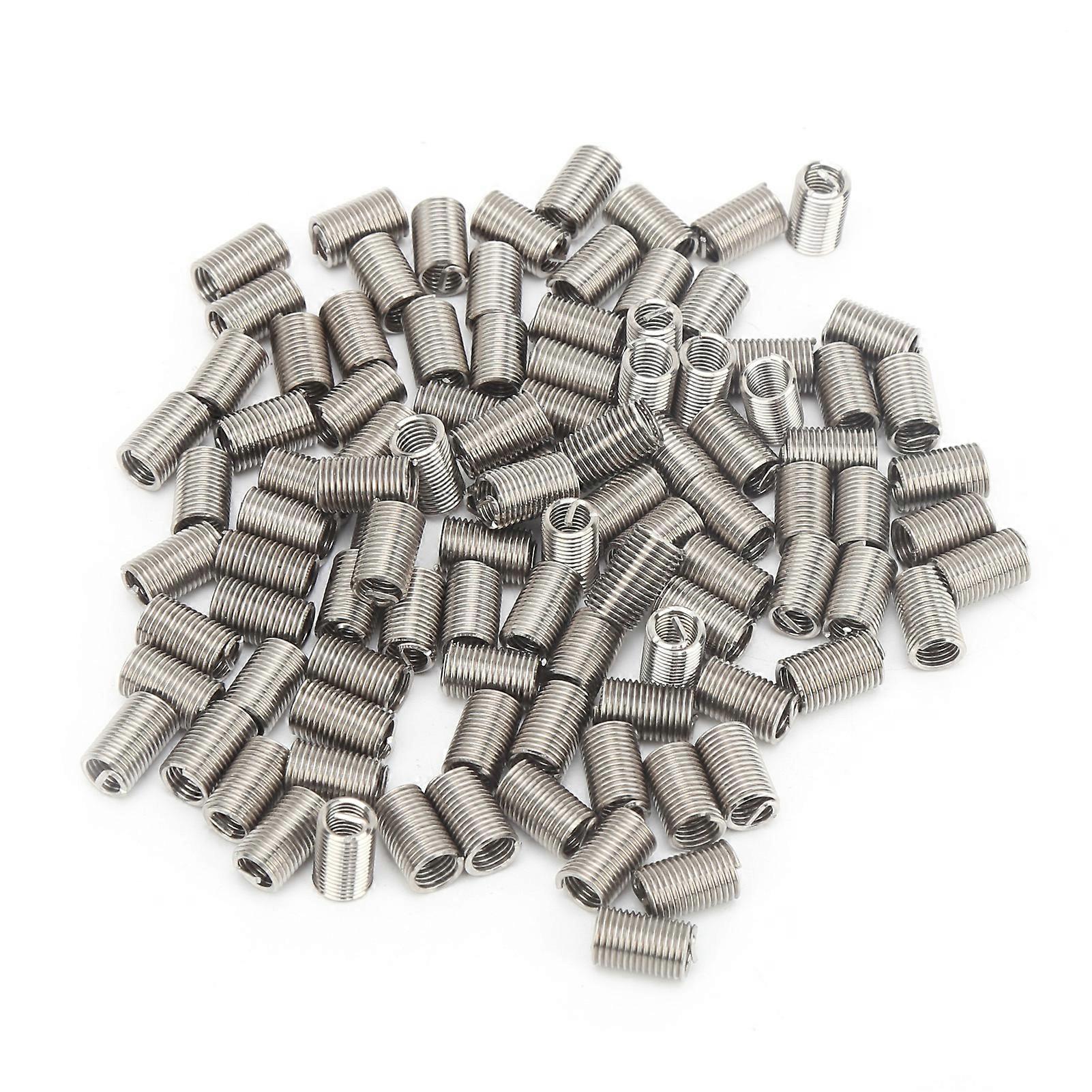 100Pcs Thread Inserts Wire Protection Sleeve Repair Tool Kit Fastener Hardware M5x0.8x3D