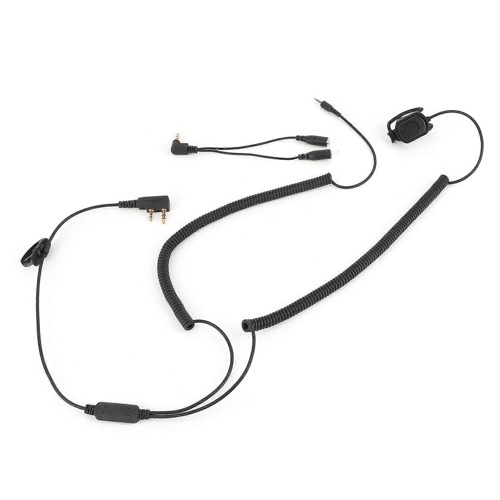 Walkie Talkie Connecting Wire Helmet Bluetooth K Wire Riding Accessory 1 In 2 Out