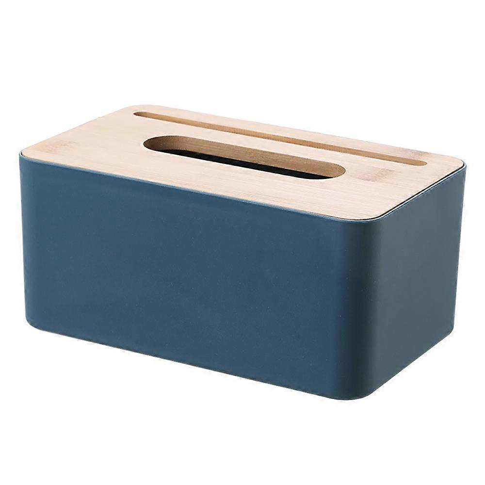 Tissue box,Wipes dispenser,Plastic+Bamboo,21x12.5x9.5 cm