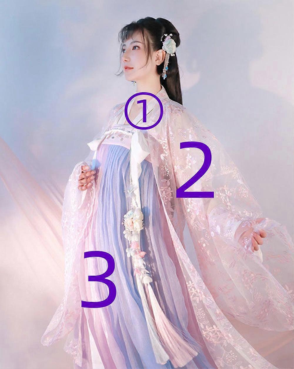 Hanfu Femme Style Chinois Costume Ancien Fée Jupe Élégante Taille Super Fée Rétro Scène Performance Vêtements Ancien Rose 3pcs