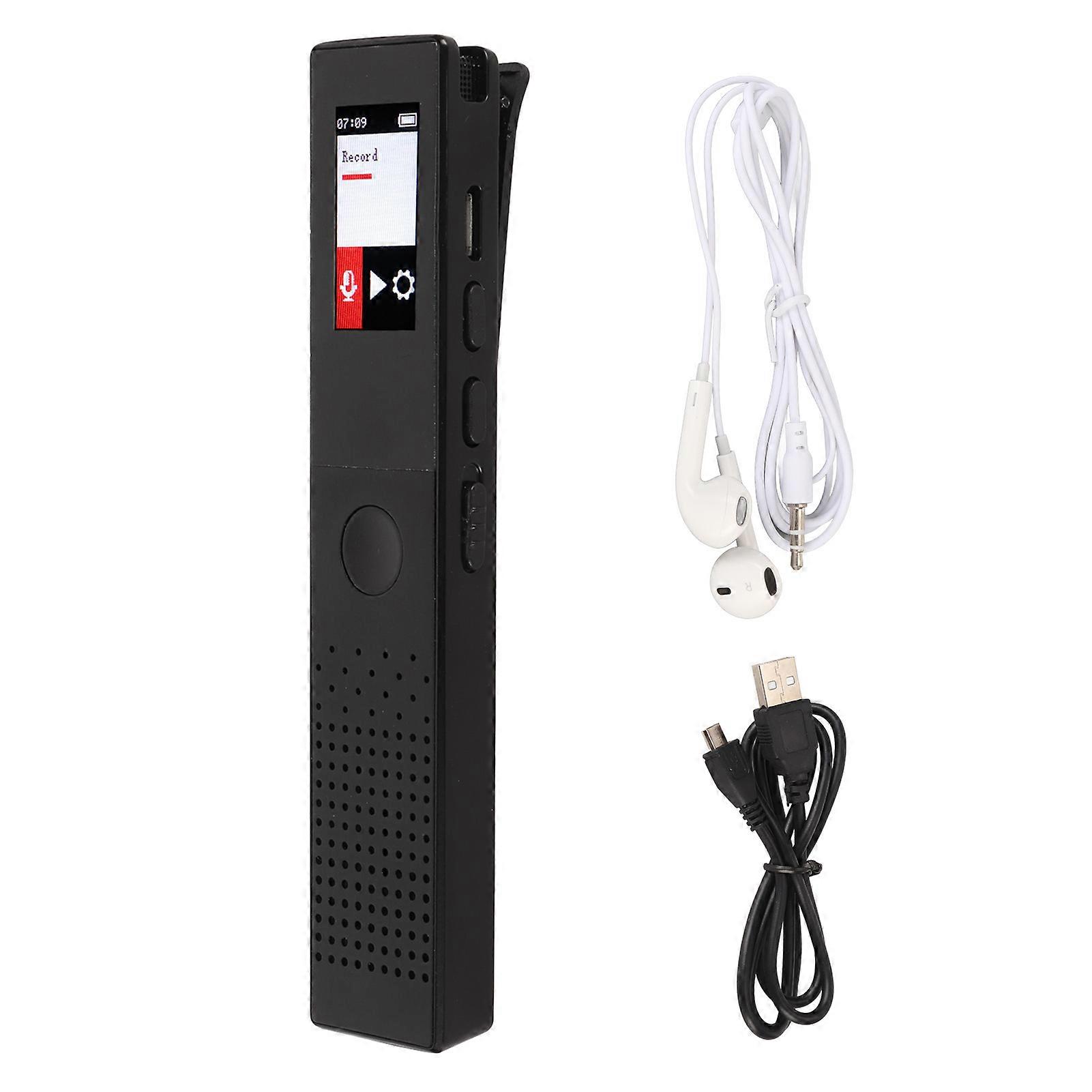 Voice Recorder Multifunction Intelligent Noise Reduction HiFi Stereo MP3 Player Digital Voice Activated Recorder 16GB